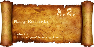 Maly Relinda névjegykártya